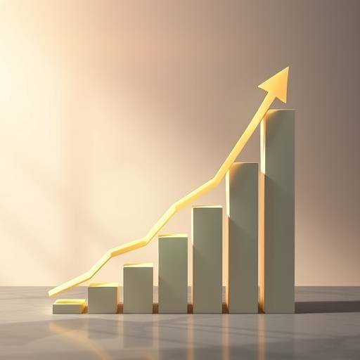 Imagem do curso de monetizaäão de vídeos, mostrando um gráfico de crescimento financeiro.