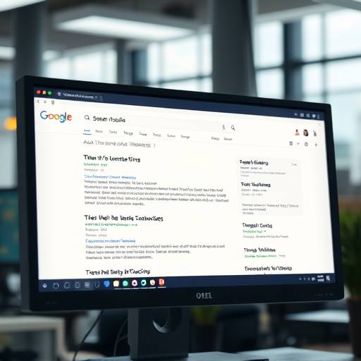 Imagem do curso sobre SEO para vídeos, mostrando uma tela de computador com resultados de pesquisa otimizados.